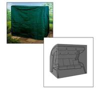Faboer 3 Seater Polyester Patio Swing Chair Cover Outdoor Garden Furniture Rain Protection Protector Waterproof Anti-UV, 215 x 168 x 124cm, Green