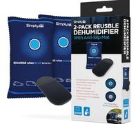 Faboer Pack of 2 Reusable Car Interior Dehumidifier Bag and Dashboard Mounting Anti-Slip Mat - Ideal for Use in Vehicles to Prevent Damp, Moisture, and Condensation - 1KG Bag