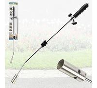 Faboer Weed Burner with 4 Butane Gas Canister - Auto Ignition Butane Weed Burner - Adjustable Flame Weed Torch- Flame Thrower for Weeds - Garden Burner - Weed Burner Gas Weed Killer - Weed Wand