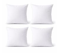 Fabornus Premium 18 x 18 Throw Pillow Inserts, Set of 4 Hypoallergenic Square Form Decorative Pillows for Sofa Couch Bed and Chair 18 inches