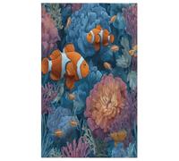 Fabpuro Deep Sea Coral Reef Tropical Fish Kitchen Tea Towels 45x72cm,Soft Absorbent Dish Cloths Microfiber Quick Drying Hand Towel for Bathroom Home Décor,Pack of 4