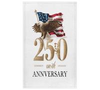 Fabpuro Kitchen Tea Towels 45x72cm,Soft Absorbent Dish Cloths Microfiber Quick Drying Hand Towel for Bathroom Home Décor American 250th Anniversary Words,Pack of 4