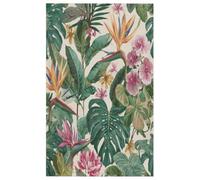 Fabpuro Kitchen Tea Towels 45x72cm,Soft Absorbent Dish Cloths Microfiber Quick Drying Hand Towel for Bathroom Home Décor Tropical Rainforest Turtle Leaves Floral,Pack of 4