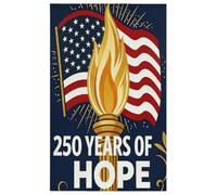 Fabpuro Kitchen Tea Towels 45x72cm,Soft Absorbent Dish Cloths Microfiber Quick Drying Hand Towel for Bathroom Home Décor American Flag 250 Years Of Hope,Pack of 1