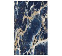 Fabpuro Kitchen Tea Towels 45x72cm,Soft Absorbent Dish Cloths Microfiber Quick Drying Hand Towel for Bathroom Home Décor Flowing Blue Marble Stone Texture,Pack of 1