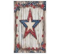 Fabpuro Rustic American Star On Wood Board Kitchen Tea Towels 45x72cm,Soft Absorbent Dish Cloths Microfiber Quick Drying Hand Towel for Bathroom Home Décor,Pack of 4