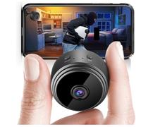 fabquality 2025 Upgraded Small Camera Wireless Indoor - WiFi Small Cameras Wireless - 1080P HD Home Security Camera Vision (Black)
