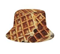 Fabretto Belgium Waffles Funny Bucket Hat for Women Men Packable Fisherman Hat Sun Cap Travel Outdoor Beach Caps