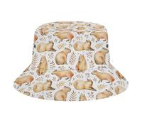 Fabretto Funny Cute Capybara Bucket Hat for Women Men Packable Fisherman Hat Sun Cap Travel Outdoor Beach Caps