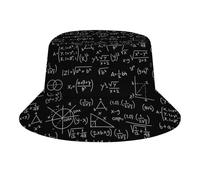 Fabretto Math Formulas Blackboard Bucket Hat for Women Men Packable Fisherman Hat Sun Cap Travel Outdoor Beach Caps