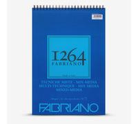 Fabriano Honsell 19100644 19100644-Fabriano Mix Media Spiral Pad 1264 300 g/m² DIN 30 Natural White Medium Grain Paper Acid Suitable for All Different Techniques White A3 40 Sheets