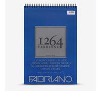 Fabriano : 1264 Series : Spiral Black Drawing Pad : 200gsm : 40 sheets : A3