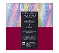 Fabriano 72612020 Watercolour Paper Block , 20 x 20 cm ,20 Sheets ,200 gsm ,CP ,White