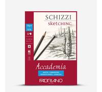 Honsell Fabriano Accademia Schizzi 41122129 DIN A4 120 g/m² 50 Sheets White High-Quality Eraser-Resistant Drawing Paper Acid and Lignin Free for All Dry Techniques