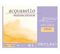 Fabriano AEW BL 4CO 25F GF Watercolour Paper - 12.5 x 18 cm Extra White