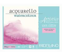 Fabriano Artistico 140 lb. Hot Press 20 Sheet Block 9x12" - Traditional White