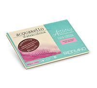 Fabriano Artistico Acquarello Watercolour, Natural White, Satin Hot Pressed, 18 x 26 cm, 20 Sheets 300 g/m², High-Quality Artist Watercolour Cardboard, Glued on 4 Sides, Vegan