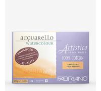 Fabriano : Artistico : Block : 140lb : 12x18in : 20 Sheets : Extra White : Not