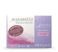 Fabriano : Artistico : Block : 140lb : 300gsm : 10x14in : 26x36cm : 20 Sheets : Extra White : Hot Pressed