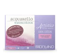 Fabriano : Artistico : Block : 140lb : 300gsm : 7x10in : 18x26cm : 20 Sheets : Extra White : Hot Pressed