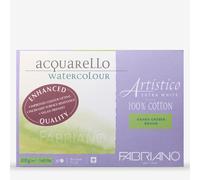 Fabriano : Artistico : Block : 140lb : 300gsm : 7x10in : 18x26cm : 20 Sheets : Extra White : Rough