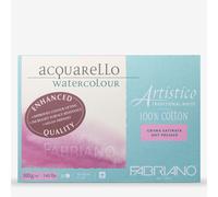 Fabriano : Artistico : Block : 140lb : 300gsm : 7x10in : 18x26cm : 20 Sheets : Traditional : Hot Pressed