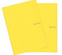 Fabriano Ecoqua Staple Bound Blank Notebook (Pack of 2) (YELLOW) 85 GSM, 80 Pages, Size A4 | Ideal for writing or drafting with pencil,ballpoint,fountain and marker pen..