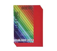 Fabriano Elle Erre Coloured Craft Sheet ROSSO, Size A4,220 GSM, (Pack of 18 Sheets)|Ideal for schools, graphic designers, poster artists with pastel, charcoal, calligraphy, pen & ink.