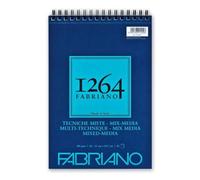 Fabriano Honsell 19100643 19100643-Fabriano Mix Media Spiral Pad 1264 300 g/m² DIN 30 Natural White Medium Grain Paper Acid Suitable for All Different Techniques White A4 40 Sheets