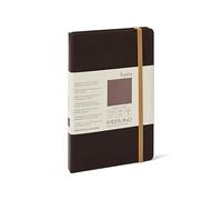 Fabriano Ispira Hard-Cover Notebook, 3.5 in x 5.5 in, Blank, Brown, 96 Pages, FSC Certified, chlorine-free, acid-free, paper pocket, ivory paper