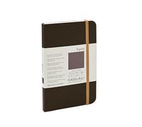 Fabriano Ispira Soft-Cover Notebook, 3.5 in x 5.5 in, Blank, Brown, 96 Pages, FSC Certified, chlorine-free, acid-free, paper pocket, Splendorgel ivory paper
