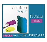Fabriano : Pittura : Acrylic Block : 185lb : 400gsm : 12x15.75in : 30x40cm : 10 Sheets