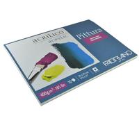 Fabriano Pittura 40002535 Block of 10 Paper Sheets for Acrylics, White, 400g