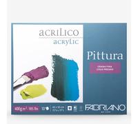 Fabriano : Pittura : Acrylic Block : 185lb : 400gsm : 15.75x19.5in : 30x50cm : 10 Sheets