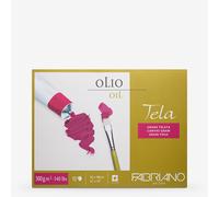 Unbekannt Fabriano Tela Card, Oil Painting Paper with Linen Texture, 300 g/m2, 36 x 48 cm, 10 Sheets, Block Glued on 4 Sides, Acid and Ageing Resistant, White