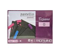 Fabriano 46730541 Tiziano Pastel Pad Black 30.5 x 41.0 cm 24 Sheets 160 g/m2 High Rough Acid and Resistant to Ageing Grippy Rough Surface 30.5 x 41 cm