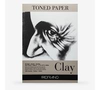 Fabriano Honsell 19100499 Fabriano Toned Clay Drawing Pad, DIN A3, 50 Sheets, 120 g/m², Grey Drawing Paper with 15% Cotton Content, Natural Surface, for All Drying Techniques
