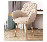 Fabric Accent Chair, With Swivel Armchair Design And Wood Legs - Perfect For Small Spaces, Makeup Rooms, Offices. No Wheels Ease Of Use. (Khaki)