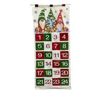 Fabric Advent Calendar 2025 with 24 Pockets Gnome Pattern Wall Hanging Advent Calendar for Home Xmas Countdown Decoration