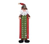 Fabric Advent Calendar,3D Felt Fabric Advent Calendar with Pockets,Santa Claus Advent Calendar Reusable Hanging Advent Calendar for Christmas Door Wall Decorations