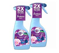 Fabric Air Freshener Spray Bundle - Pack of 2 x 500ml Exotic Bloom Water-Based Formula Fabric Spray, Carpet Freshener. Great Odour Eliminator. Room Fresheners for Home with Topline Card
