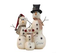 Fabric and PP cotton Christmas snowman ornament for indoor and outdoor use, adds a delightful holiday accent to living rooms, porches, and dining rooms during the season (F)