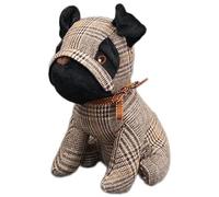 Fabric Animal Door Stop Stopper Home Office Filled Heavy Novelty Toy Decoration Doorstop (Sitting Pug Dog)