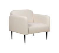 Beliani Armchair STOUBY Linen Light Beige