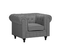 Fabric Armchair Grey CHESTERFIELD Big