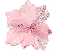 Fabric Artificial Holiday Bloom Maple Shape Festive Decor(Pink)