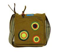 Fabric bag with embroidery. Cotton shoulder bag For Women Indian style colorful Rabat Boho, Hippie (Green)