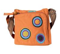 Fabric bag with embroidery. Cotton shoulder bag For Women Indian style colorful Rabat Boho, Hippie (Orange 01)
