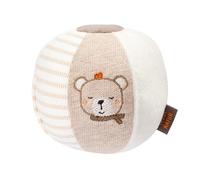 Fehn Activity Fabric Ball Donkey & Teddy fehnNATUR - Play Ball with Organic Cotton - Ball Baby Toy with Rattle - Grabbing Ball to Promote Motor Skills - Toy for Babies and Toddlers from 0+ Months