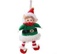 Fabric based Christmas tree hanging ornament featuring a fairy doll design, designed to add charm to holiday decorations in various settings (Green)
